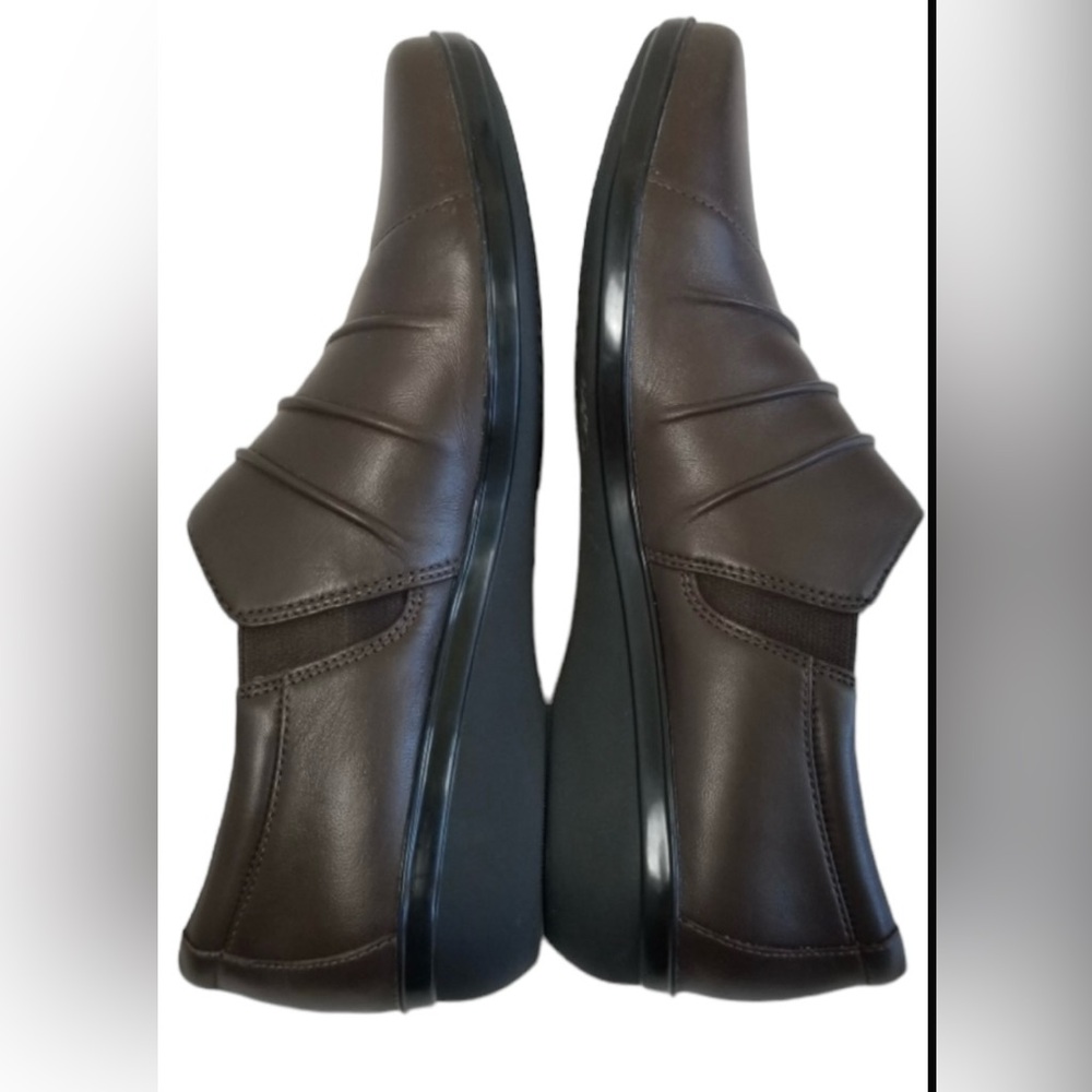 Clark's Everlay Heidi Leather Slip-On Shoes | Size 9